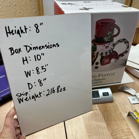 Fitz And Floyd Snack Therapy Snowman Teapot Cup Set Vintage Red Black with Box - Picture 14 of 14